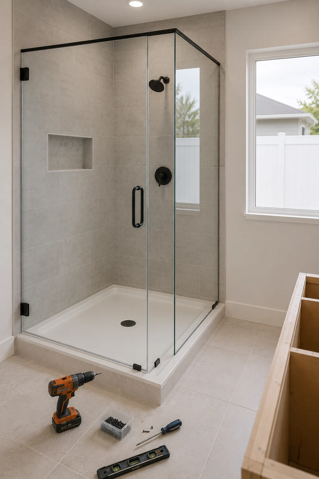 Walk-in shower installation by SAVAM House