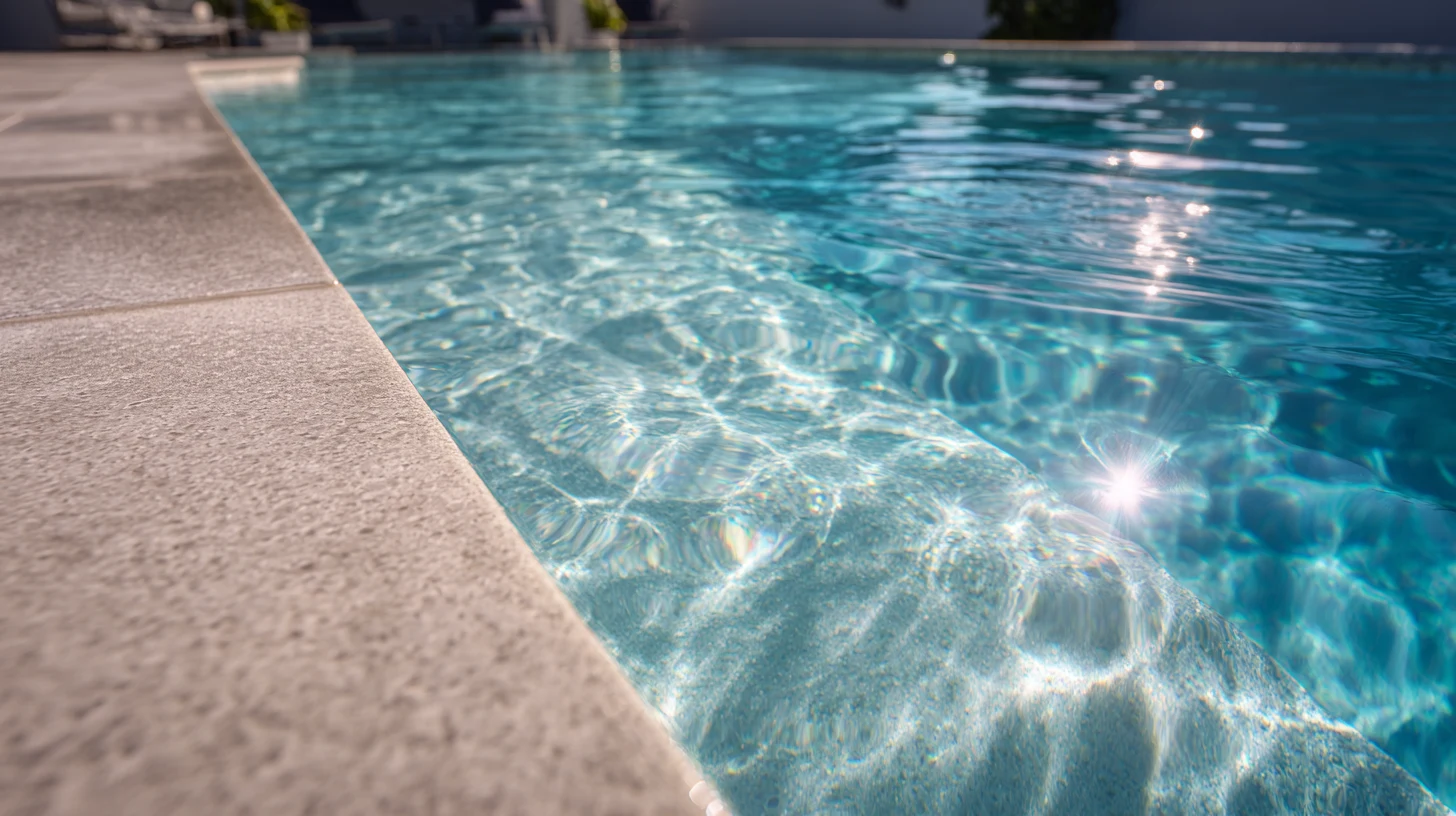 Quartz interior pool finish in a SAVAM House custom pool project