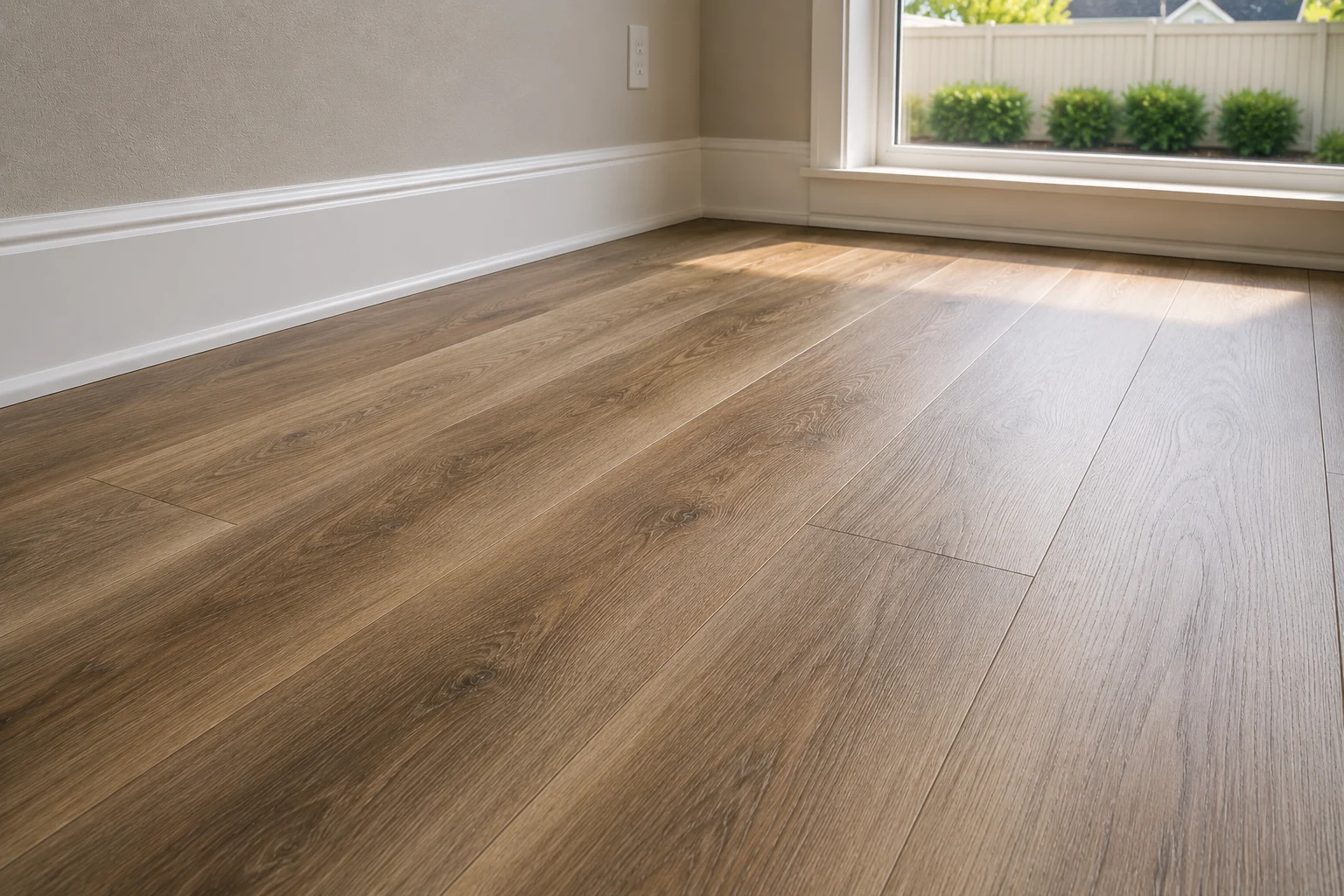 Luxury vinyl plank flooring installed in a SAVAM House flooring project