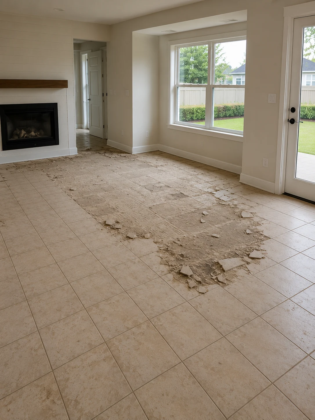 Old flooring removal by SAVAM House