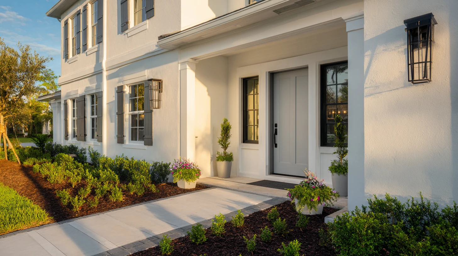 Well-maintained home entry with fresh hardware and lighting after service by SAVAM House
