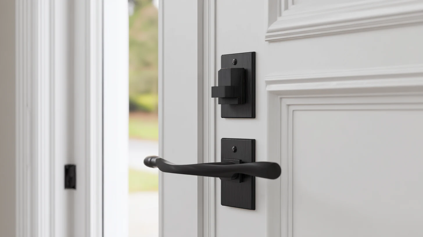 Premium door hardware installed in a SAVAM House home services project