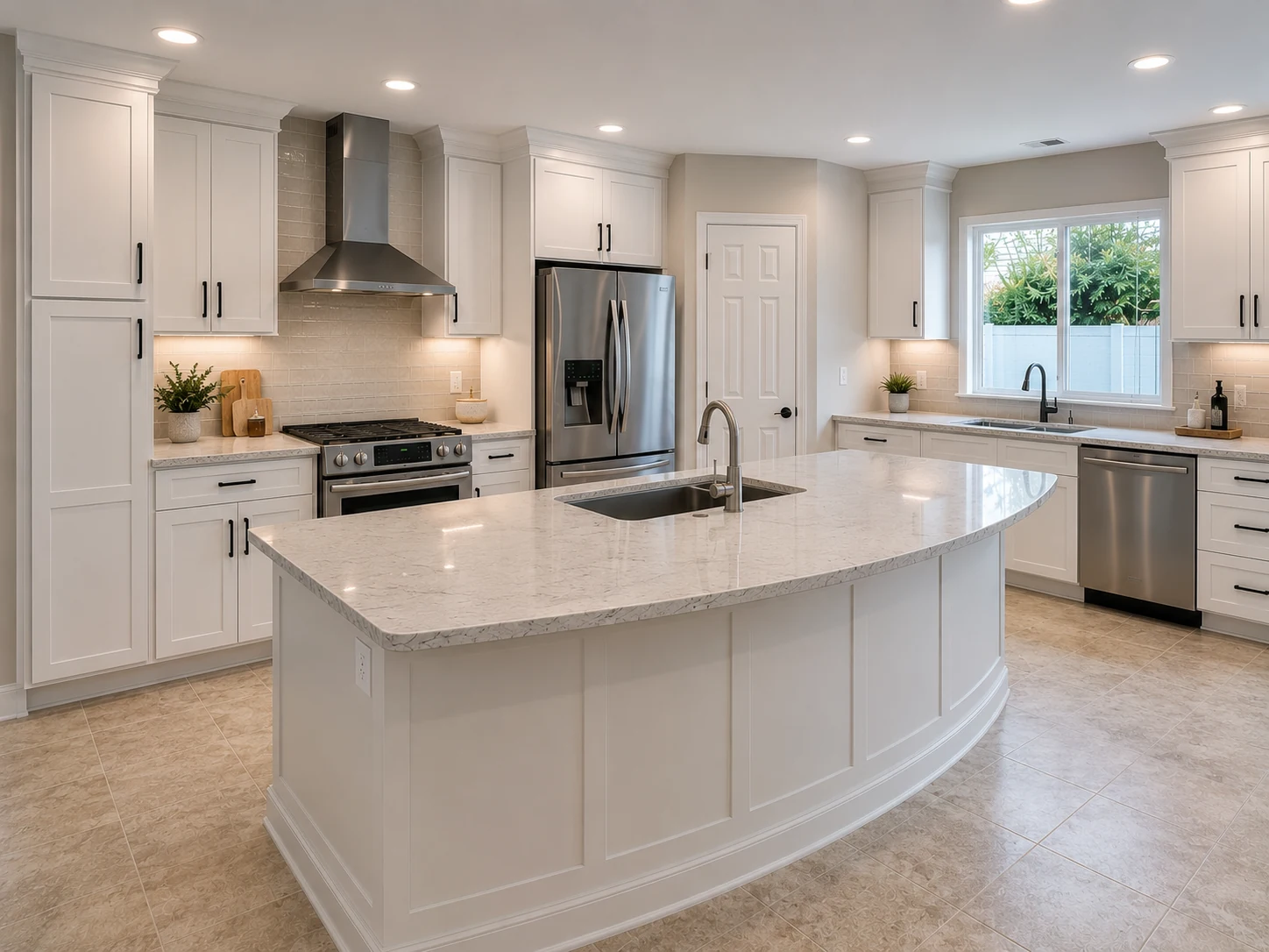 Refreshed cabinets and countertops after renovation by SAVAM House
