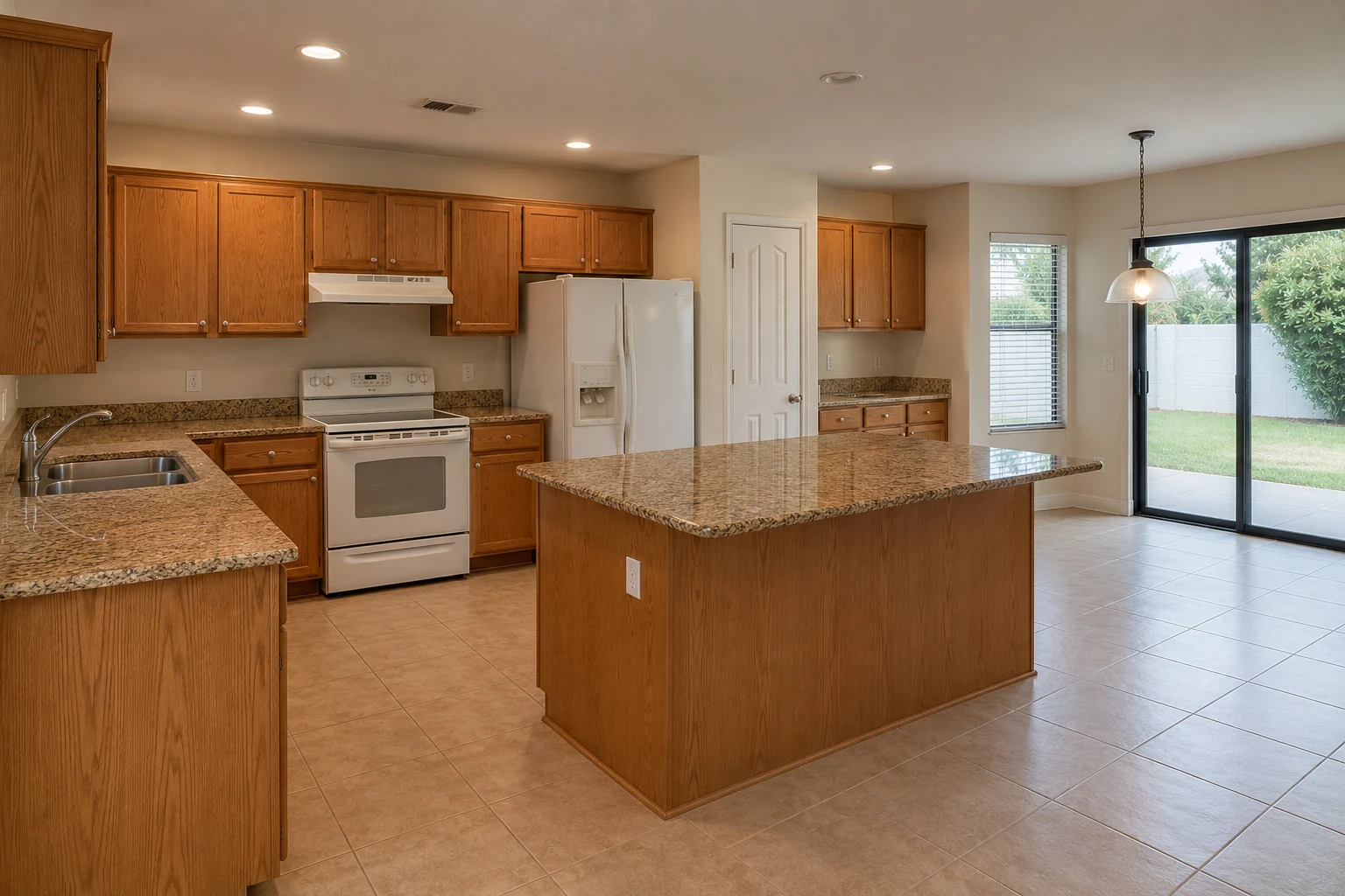 Narrow galley kitchen before renovation