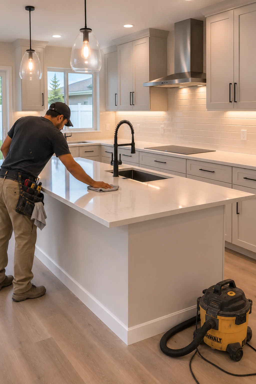 Kitchen lighting and electrical work by SAVAM House