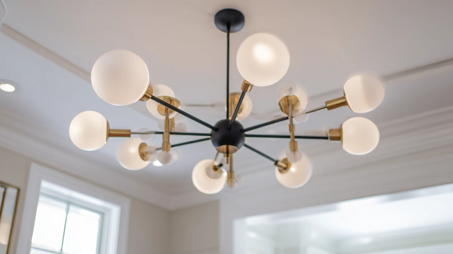 Luxury lighting fixture installed in a SAVAM House whole home remodel